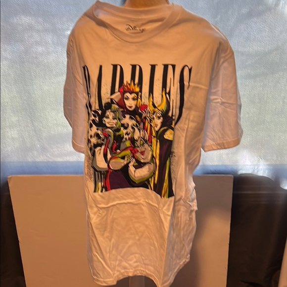 Disney Tops - White Graphic T-Shirt with Villain Print